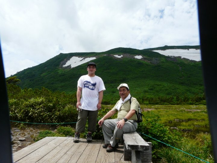 天狗原より乗鞍岳を望む